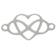 7.5x15mm Stainless steel 304 Infinite heart spacer x1|raw }}