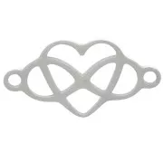 7.5x15mm Stainless steel 304 Infinite heart spacer x1