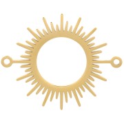 17mm 304 Stainless Steel Sunburst Spacer - gold tone x1|raw }}