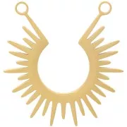 25mm 304 stainless steel sun Spacer for necklace - Gold Tone x1