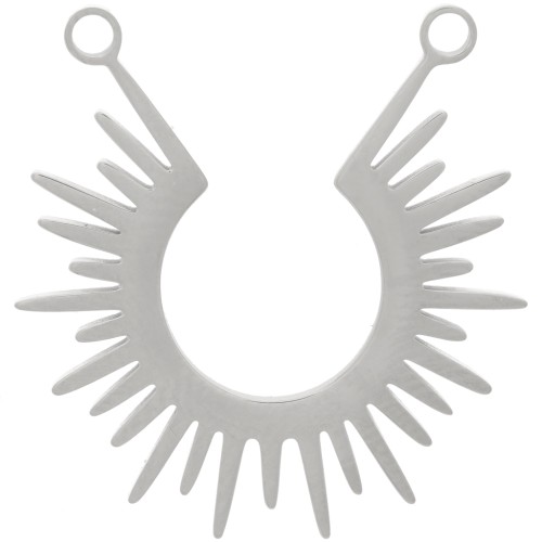 25mm 304 stainless steel sun Spacer for necklace x1