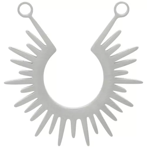 25mm 304 stainless steel sun Spacer for necklace x1