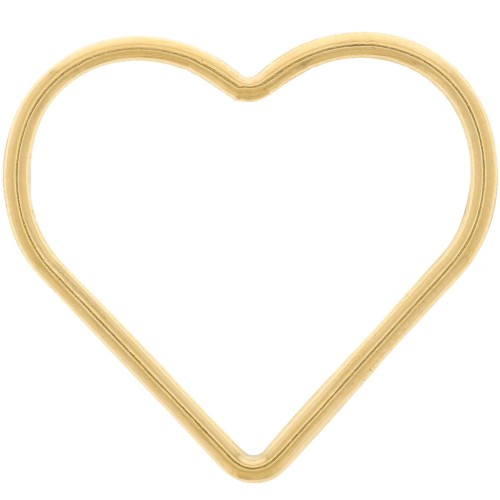 23x25mm Stainless steel 304 heart spacer - Gold Tone x1
