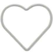23x25mm Stainless steel 304 heart spacer x1