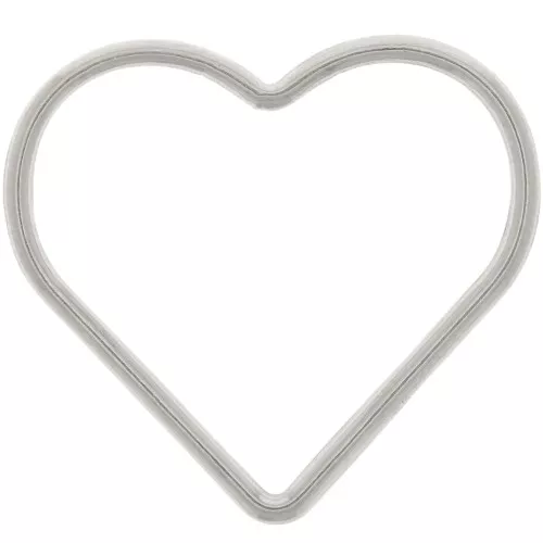 23x25mm Stainless steel 304 heart spacer x1