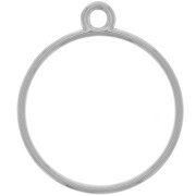 30mm Stainless steel 304 Round hollow pendant x1