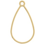 45x25mm Stainless steel 304L Hollow drop pendant - Gold Tone x1