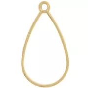45x25mm Stainless steel 304L Hollow drop pendant - Gold Tone x1