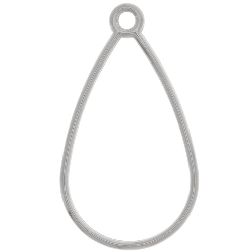 45x25mm Stainless steel 304 Hollow drop pendant x1
