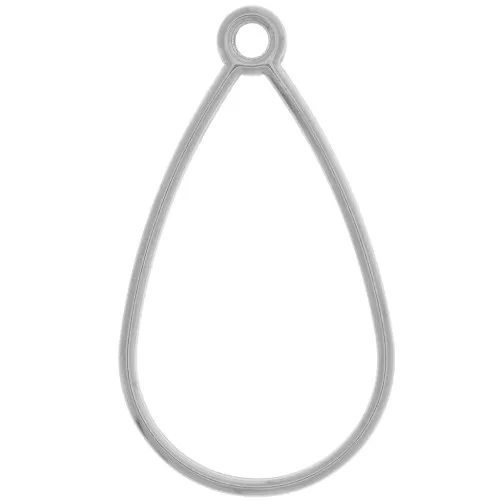 45x25mm Stainless steel 304 Hollow drop pendant x1