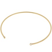 Bracelet 1.5x160 mm with 2 closed rings - Stainless steel 304 Gilded|raw }}