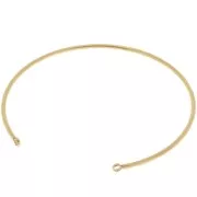 Bracelet 1.5x160 mm with 2 closed rings - Stainless steel 304 Gilded