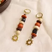 12mm Stainless steel 304 Round leverback earring - gold tone - open ring x2