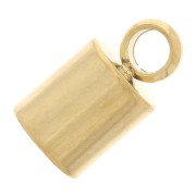5mm 304 stainless steel cord end caps - Gold x4
