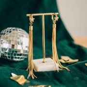 5mm 304 stainless steel cord end caps - Gold x4