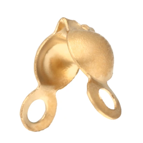 4 mm knot covers with closed rings - 304L Stainless Steel Gold x4