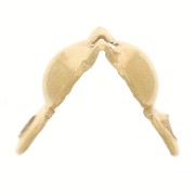 4 mm knot covers with closed rings - 304L Stainless Steel Gold x4