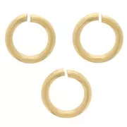 5x0.8mm 316L Stainless Steel Open jumpRings - Gold Tone x10