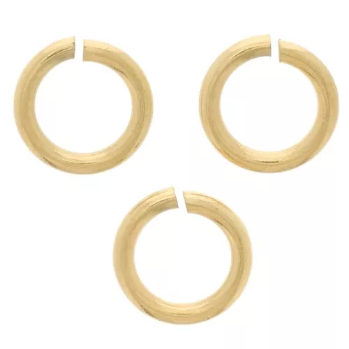 5x0.8mm 316L Stainless Steel Open jumpRings - Gold Tone x10