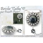 7x5mm Glass beads Samos® by Puca® - Ice Slushy Blue Curacao x10g