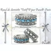 7x5mm Glass beads Samos® by Puca® - Pastel Aqua x10g