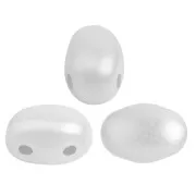7x5mm Glass beads Samos® by Puca® - Pastel White x10g