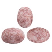 7x5mm Glass beads Samos® by Puca® - Opaque White Bronze Mat x10g|raw }}