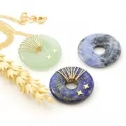 30mm gemstone Donuts - Malachite x1