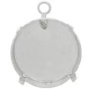 18mm Claw Setting Closed Back pendant for PureCrystal 1122 cabochon - Silver x1