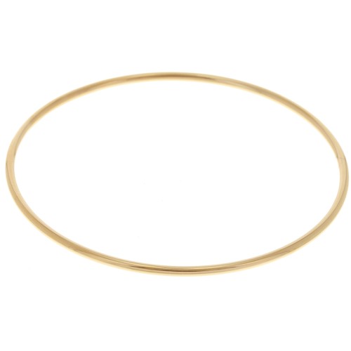 63mm Smooth jonc Bracelet - 3 Microns Gold Plated x1