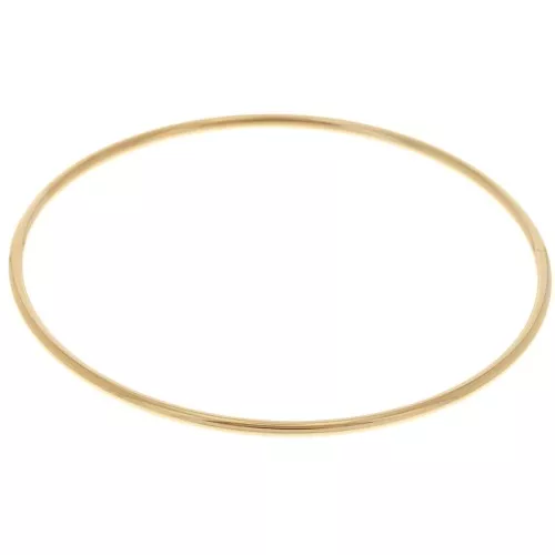 63mm Smooth jonc Bracelet - 3 Microns Gold Plated x1