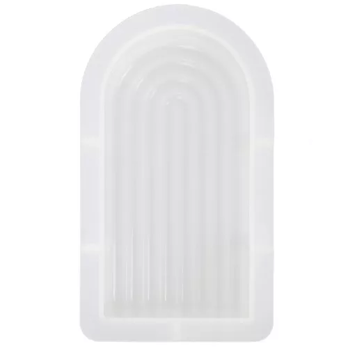 12x6.5cm Silicone Soap Mould - Rainbow - Transparent x1
