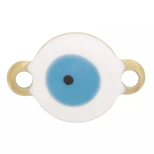 8mm Round Spacer with Epoxy Eye - 304 Gold Stainless Steel x1