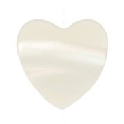 6mm Mother of Pearl Heart Bead - Natural x1