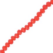 4x3mm Round faceted beads - flattened - Hyacinth x40cm