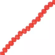 4x3mm Round faceted beads - flattened - Hyacinth x40cm