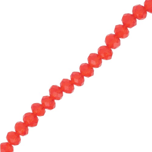 4x3mm Round faceted beads - flattened - Hyacinth x40cm