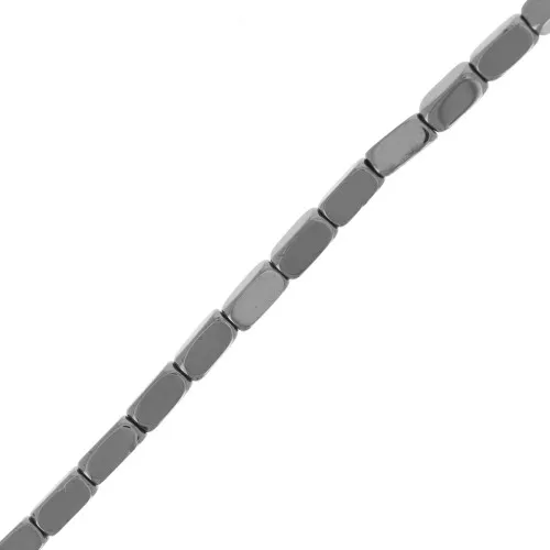 4x2mm rectangle Beads - imitation Hematite x39cm