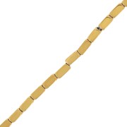 4x2mm rectangle Beads - imitation Hematite - Gold x39cm