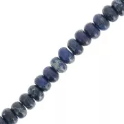 Heishi beads gemstones rondelles - Tinted Regalite 6x4 mm - Dark Blue x40cm