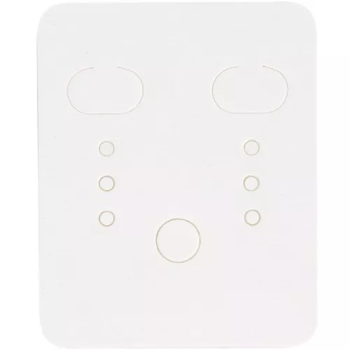 Set of 25 jewellery holders 5x4 cm for earrings - White x1