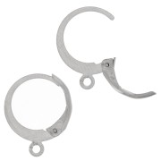 Round creole earrings 12 mm - open ring - 304L stainless steel x20