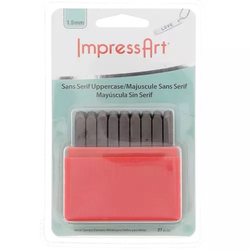 ImpressArt stamps Set 1.5mm - Uppercase Alphabet SANS SERIF x27