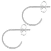 12mm 925 Sterling Silver Open Hoop Earrings to decorate x2