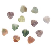 4mm gemstone heart beads - Indian Agate x4