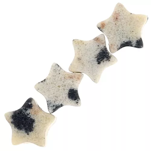 4mm Star gemstone beads - Dalmatian Jasper x4