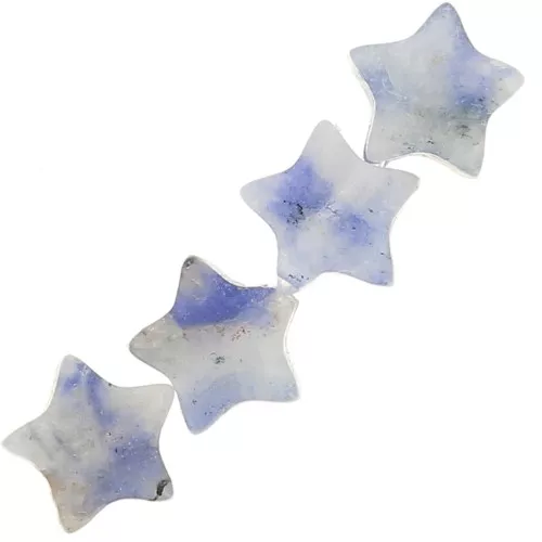 4mm Star gemstone beads - Sodalite x4
