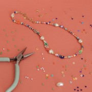 4mm star beads in dyed gemstones - Blue Chalcedony x4