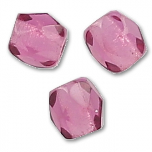 Fire Polished faceted round beads 3mm Fuschia  x50