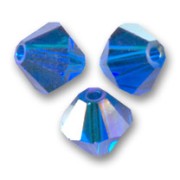 PureCrystal 5328 Crystal Bicones 4mm Capri Blue AB x50|raw }}